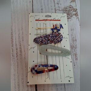 Oh My Star's By Riviera Hair Clips USA/4th Of July